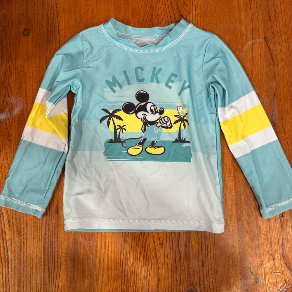 3 for $10! Disney Mickey Mouse blue and Yellow Kids Rashguard